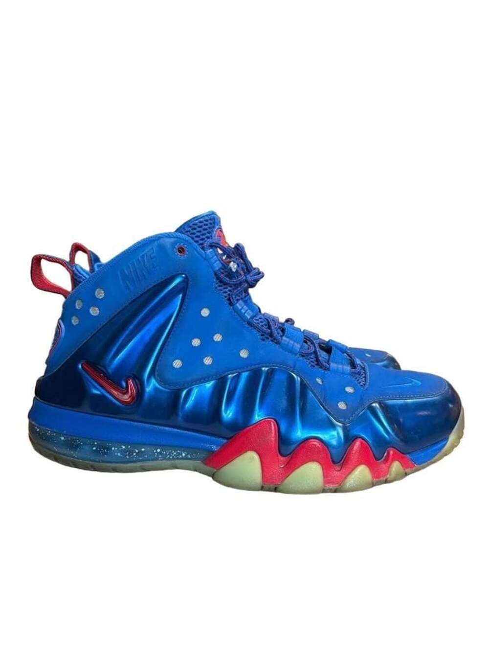 Nike Barkley Posite Max Sixers Basketball Shoes Blue Red